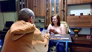 Lost a card game, but got a face full of cum!