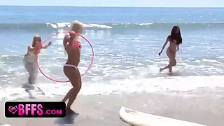 Surfer women fuck lifeguard