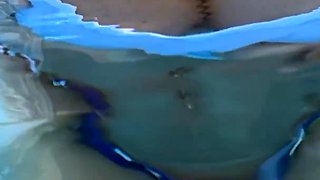 Wifey Is Braless in the Pool