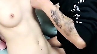 Amateur real small titted party teen slammed in gym class