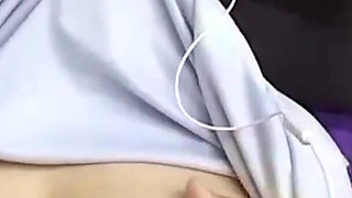Hijab Long Time No Fuck with Horny Boyfriend Alone in the Bathroom