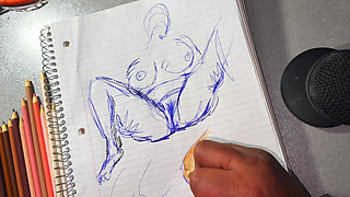 Drawing of a brown woman