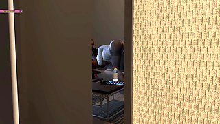 Cheating Wife Fuck the Old Man Big Cock Client (p2) - 3D Animation Hentai