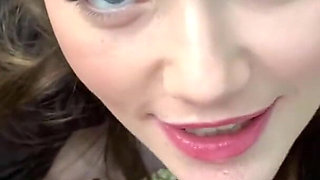 Gorgeous British 18-year-old POV outdoor blowjob