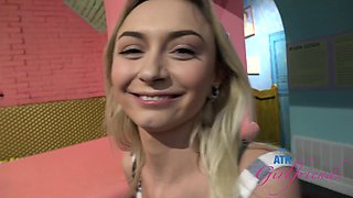 One day with petite fair-haired teen Chloe Temple