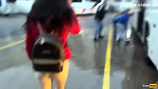 Katty West - Public Dick Flashing - Girl Saw My Dick On The Bus And Helped Me Cum With Her Hand