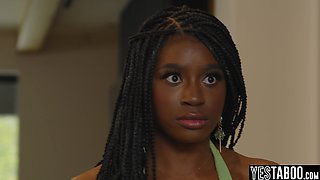 Frustrated cuck fucks big butted ebony mature
