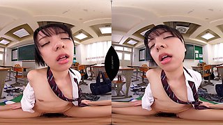 Japanese Student in VR POV for Intense Passionate Play