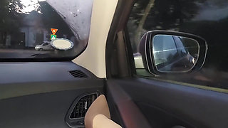 Stepmom in Nylon Stockings and High Heels Seduces Her Stepson in the Car