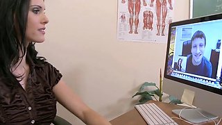 Racy Teacher Pantyhose Student Fucks Colleague with