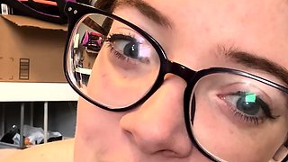 Beautiful teen brunette Jessica Sinn masturbates