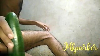 Mkparker tries to stick a cucumber in his butt