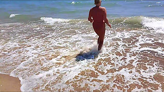 Riski Sex with Step Mom on the Beach