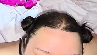 Did You Know You Can Nose Fuck? Yes, It's Possible! He Does It Until He Cums Inside and the Semen Comes Out of My Mouth.