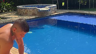 Busty Curvy Latina Gal Lets Her Masseur Fuck Her Hard & Cum On Her Big Ass After a Massage By the Pool