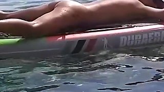 Omg!!! Sexy Hairy Nudist MILF on Beach Fucked Until Creampie