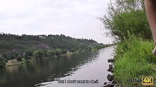 Cuckold watches how his gf pounds for currency in park