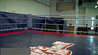 Athletic Babe Strapon Fucked After Wrestling