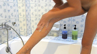 Shaving Legs, Armpits in Bathtub