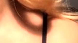 Blonde tight pussy babe solo toy fun in glamour masturbation