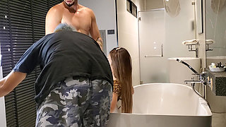 Cuckold Masturbates and Watches Me Fuck His Asian Wife