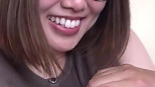 A Calm, Glasses-wearing Girl with Big I-cup Tits Applied for a Job.