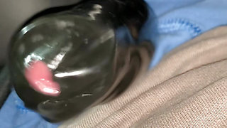 Latex Sheath Under Clothes Masturbation & Massage