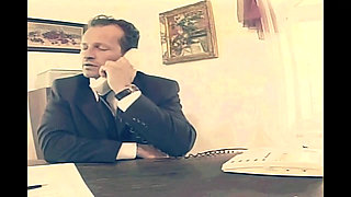 Sexy Blonde Secretary Fucked in the Office by Boss in a Vintage Porn