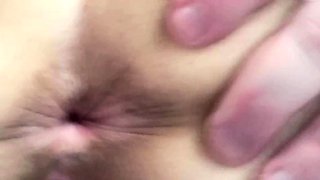 Busty wife Melissa Swallows wakes up a geek with a blowjob