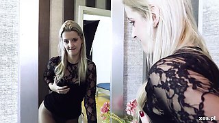 Playful lady's solo female action