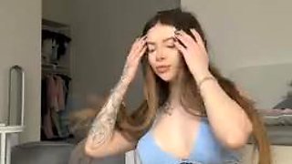 Adrianna Savu doing yoga with thick breasts and butt - super-steamy milf!