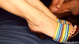 LittleMissMiniFeet Cumshot Footjob Compilation 3