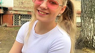 Schoolgirl on street, porch-smashing, bust-inducing XXX,