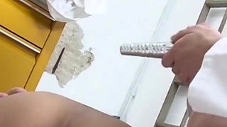 Sexy tattooed Asian babe fucked and sprayed from her doctor