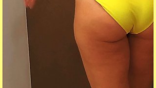 Wifey Wears a Skimpy Yellow Bikini