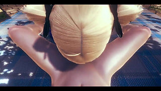 Genshin Impact Hentai - POV Fischl Blowjob and Cum at Her Face - Japanese Asian Manga Anime Game Porn