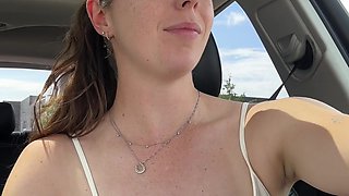 Sexy drive through video from a hottie who looks faultless