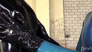 LatexDesire - Horny rubber doll used in a lost place
