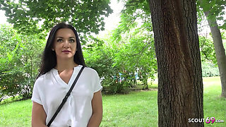 GERMAN SCOUT - Slim pawg girl Zuzu pickup and rough fuck at model job