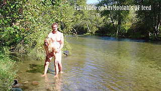 Fit Petite Blonde Gets Risky Facial By The Beach with POV & Cumshot