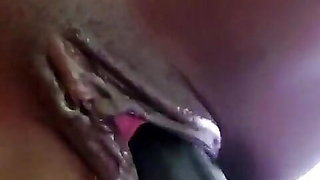 black slut dildo session