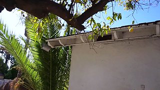 Small tit brunette sucks a big cock hardcore