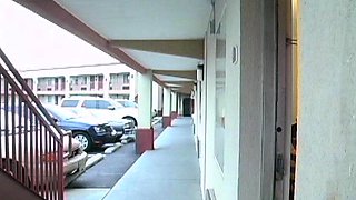 Amateur Blonde Chick Strips To Thong