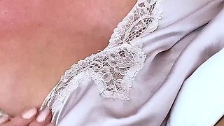 Hot blonde glamour babe solo plays to pleasure her hot body