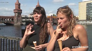 Ersties - German lesbians enjoy each others fun area