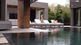 FANTASYHDSpoiled Slut Fucks Poolboy To Get Over Daddy Issues - Rhaya Shyne