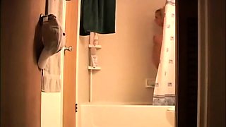 peeping at my blonde stepsister in bathroom