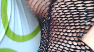 Bride in Fishnet Fucking