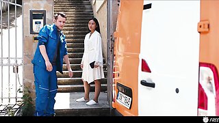 Voluptuous Sam Bourne and May Thai - real life sex doll scene - Freeze
