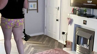 Brunette seductress working her big boobs and hot ass